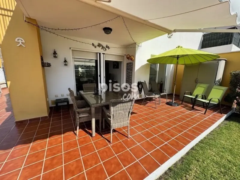 Terrace - Semi-detached House with Pool in Las Salinas