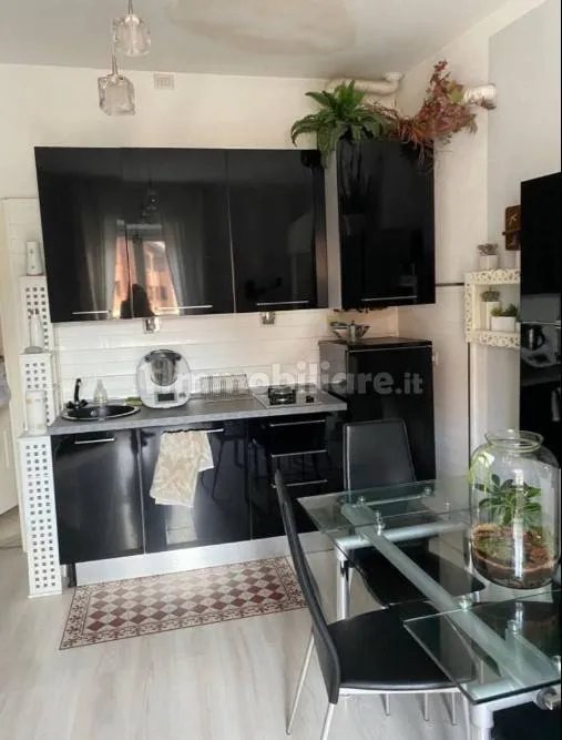 Cuisine - Restored Studio with Corso View in Mondovì