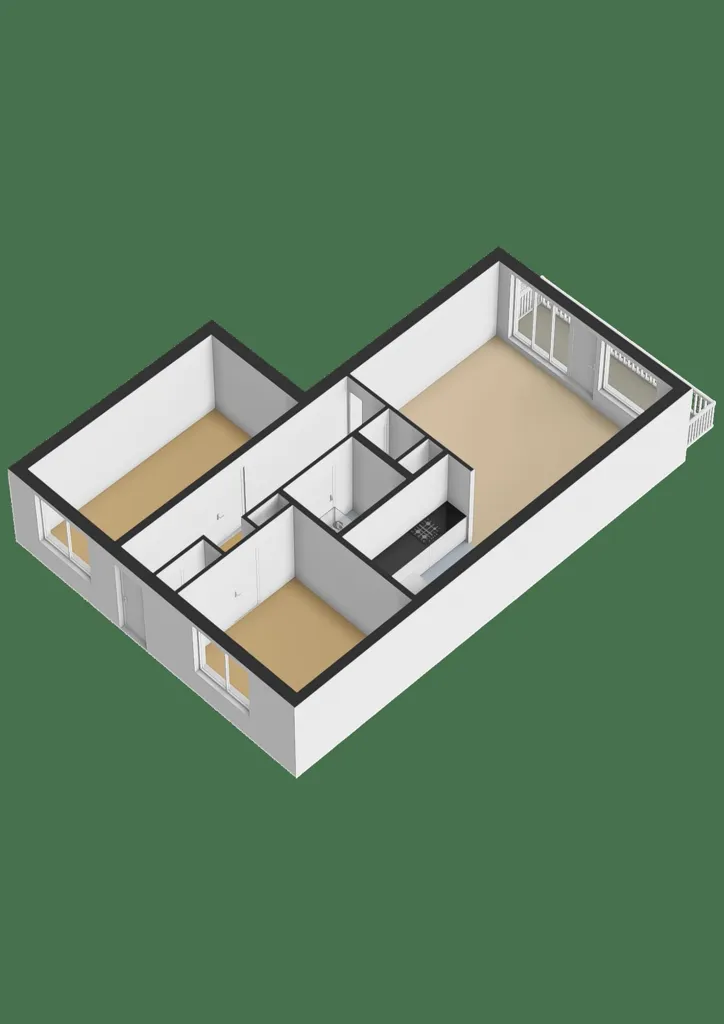 Plan - Galerie Flat with Balcony in Zoetermeer