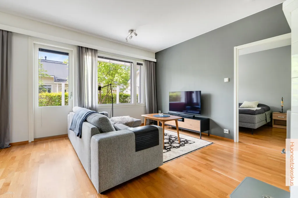 Living Room - Quiet Apartment with Garden in Joensuu