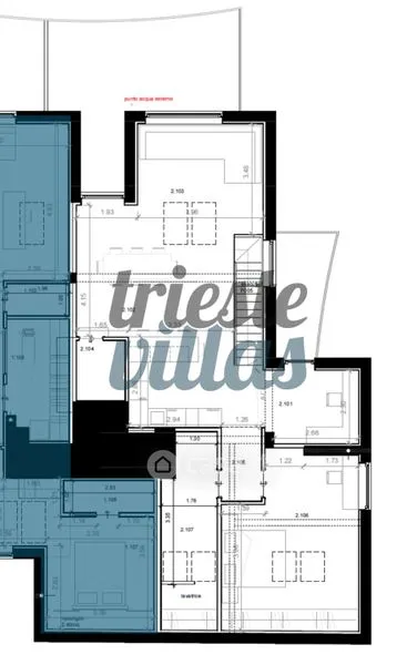 Planimetria - Duplex Apartment with Sea View in Trieste