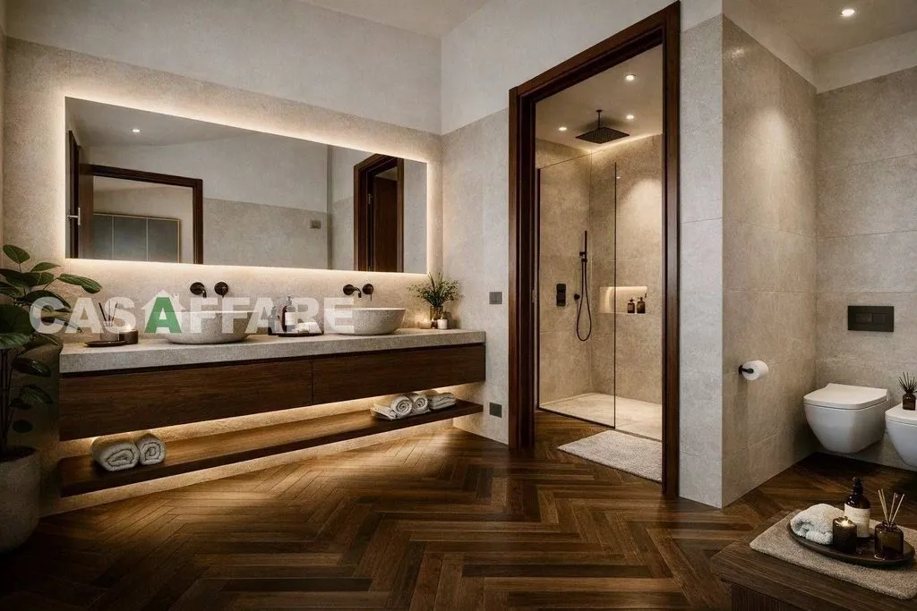 Salles de bain - Luxury Terraced House with Pool in Gorle, Lombardy