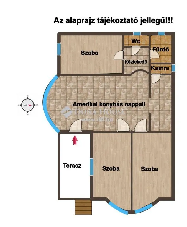 Planimetria - Spacious 3-Bedroom Flat near Centre in Ercsi