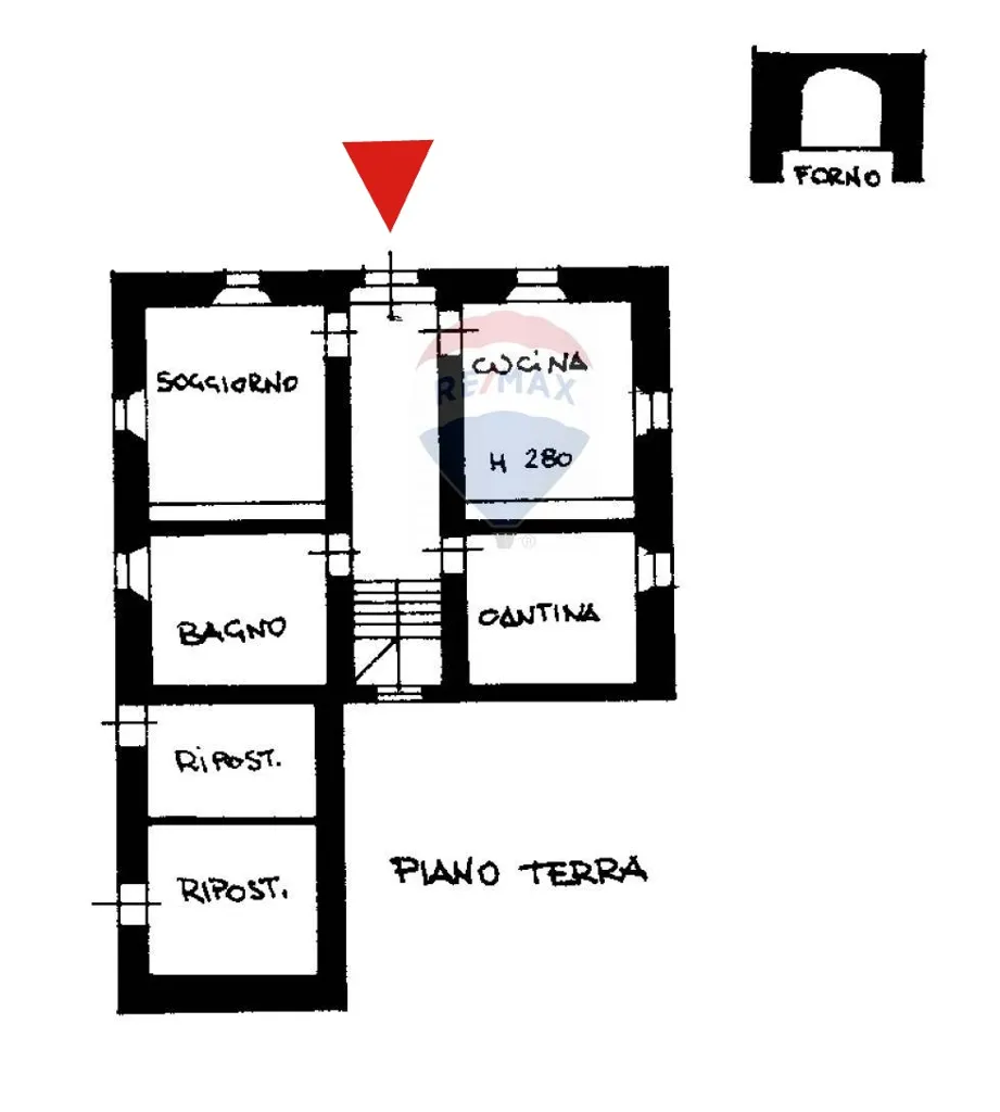 Plan - Independent House with Garden in Corniglio