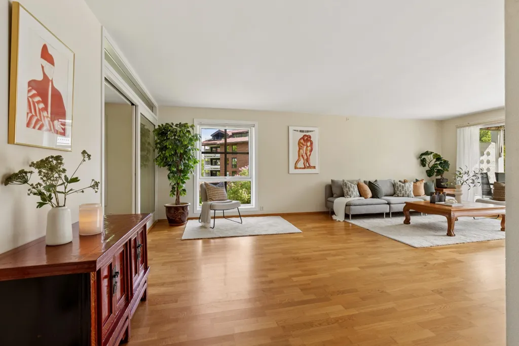 Séjour - 4-Bed Apartment with Balconies in Sandvika