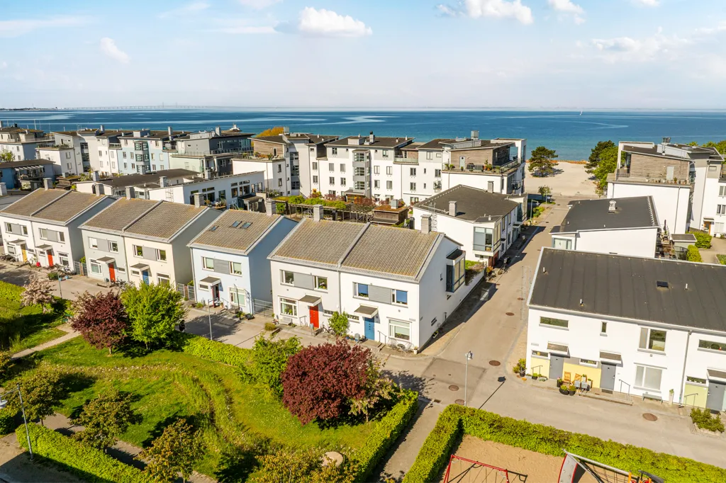Vue aérienne - Seaside Townhouse with Garden in Strandstaden
