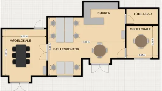 Plan - Office Space with Lake View in Østerbro