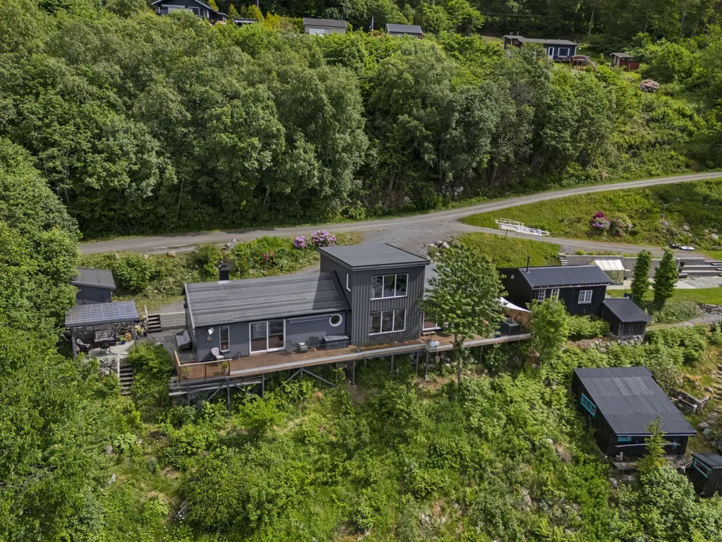 Vista aerea - Seafront Cottage with Private Garden in Gausetbukta