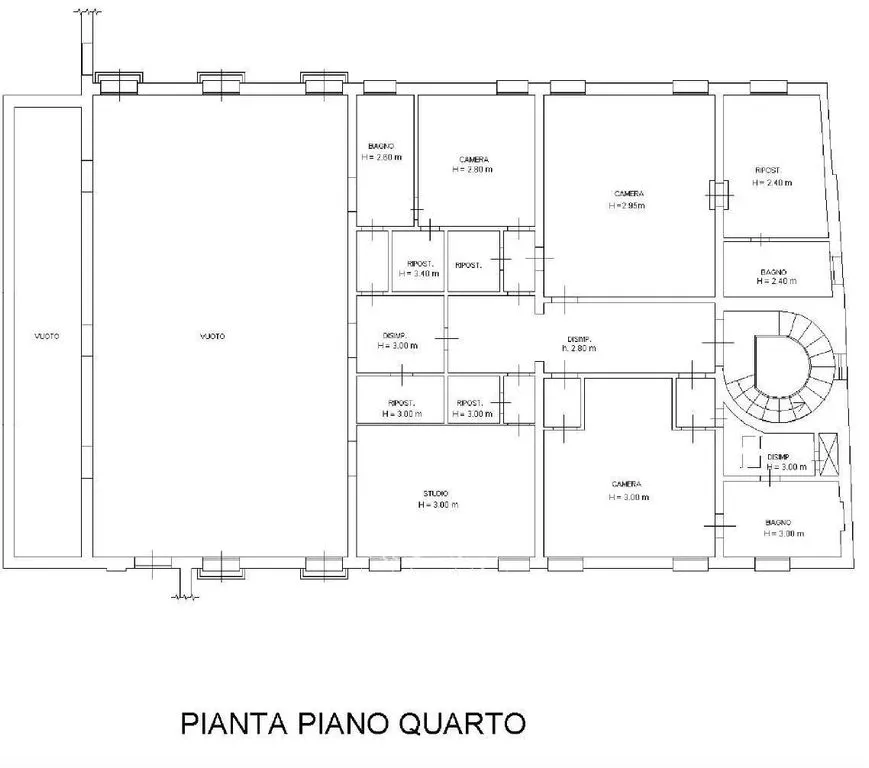 Plan - Historic Villa with Courtyard in Padua