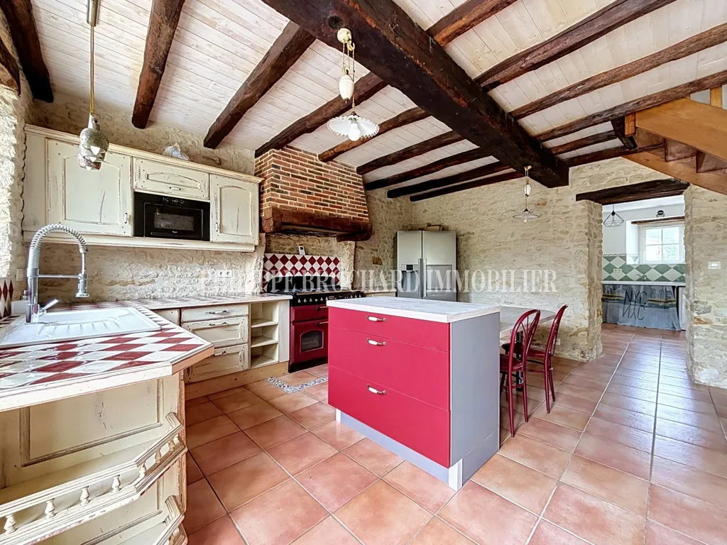 Cucina - Charming Stone House with Garden in Péault