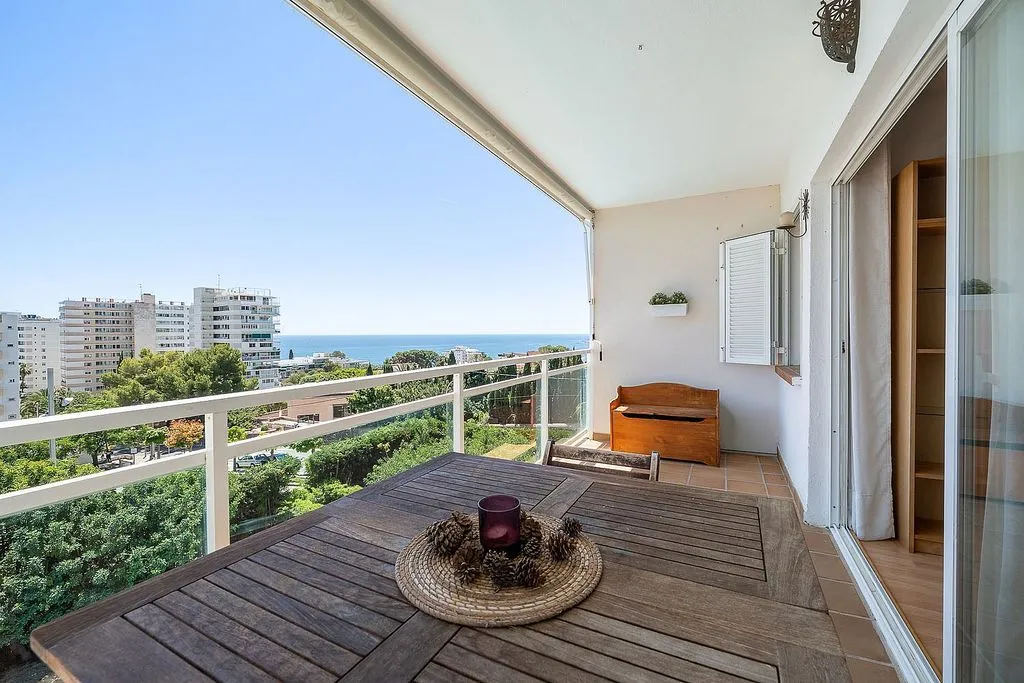 Balcony - 1-Bed Apartment with Pool in Cala Major
