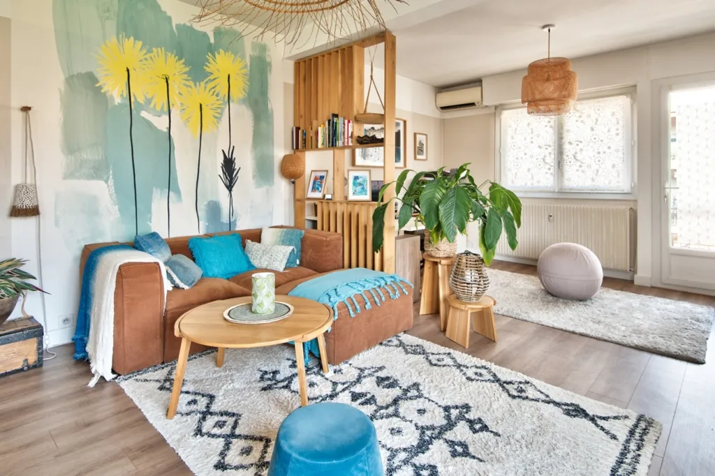 Séjour - Appartement avec Balcons et Vue sur les Collines à Nice Nord