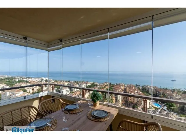 Balcon - Studio with Sea View in Elviria, Marbella