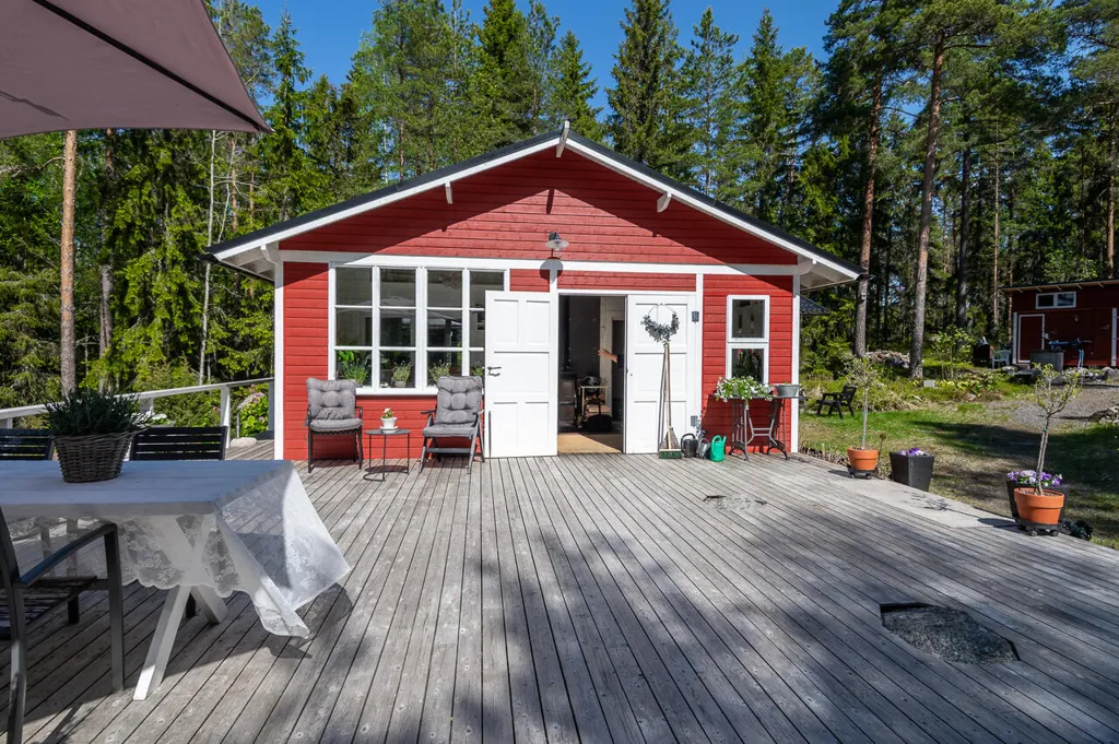 Terrace - Cottage with Sauna in Österhankmo