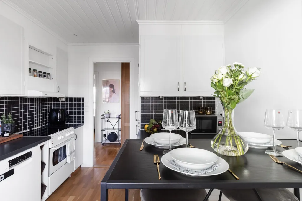 Köök - Two-Bedroom Flat with Balcony in Jönköping