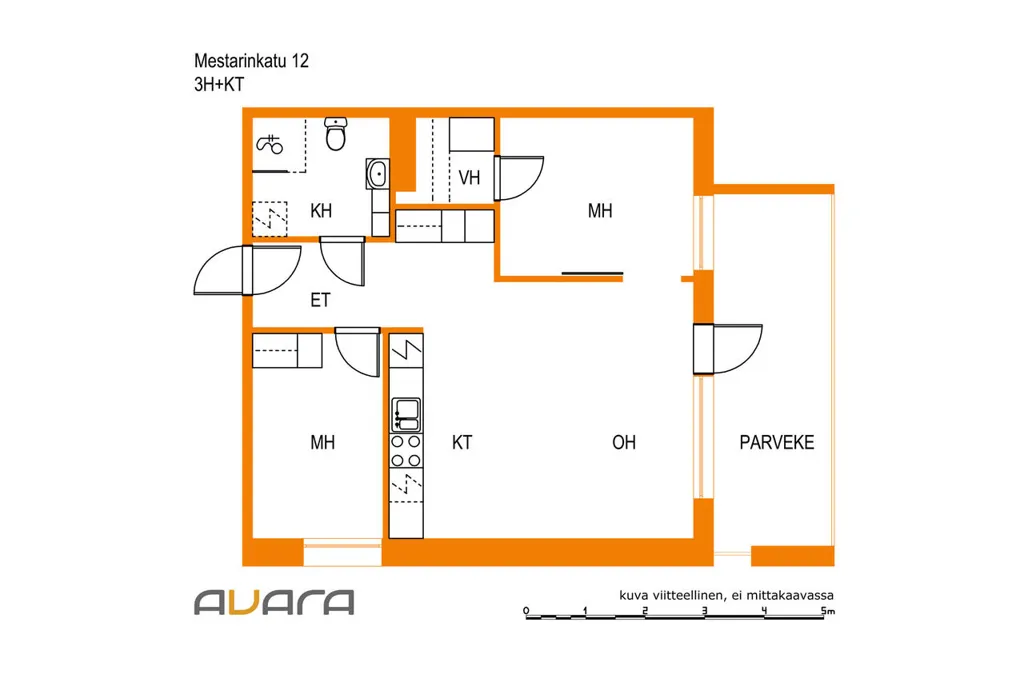 Planimetria - Apartment with Balcony in Leppävaara, Espoo
