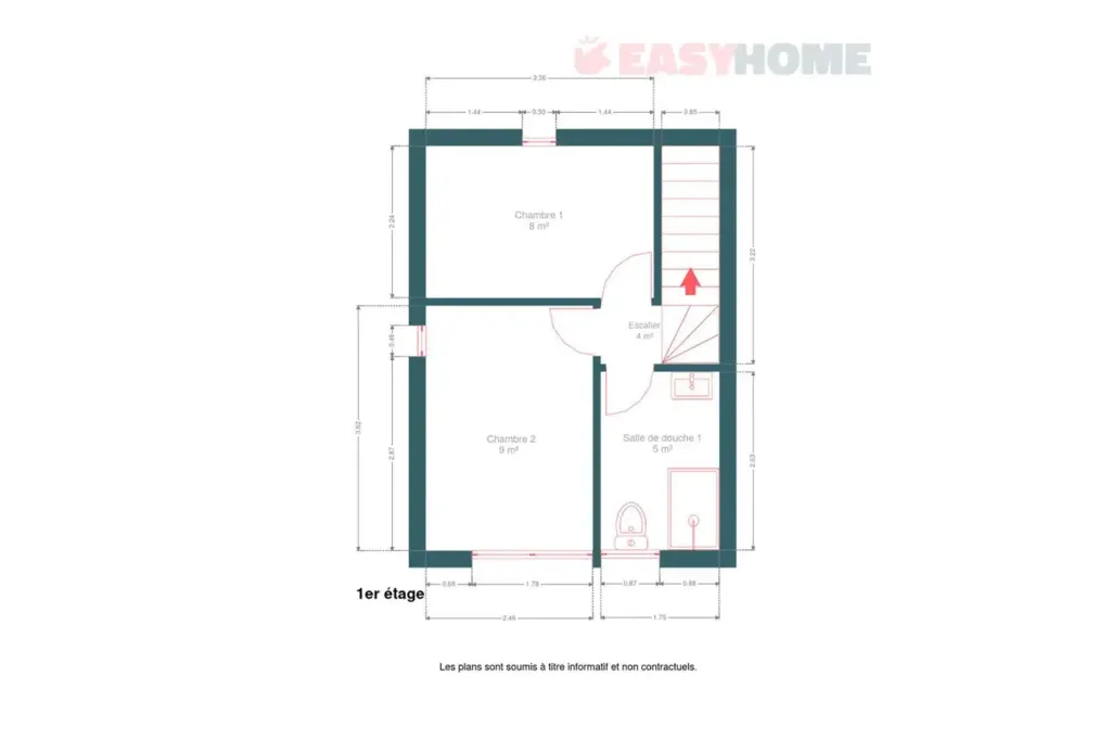 Planimetria - Duplex with South-East Terrace in Malmedy