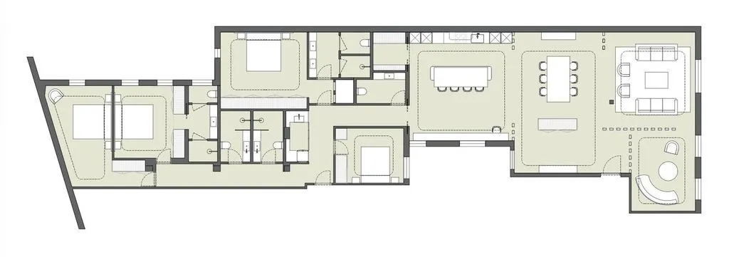 Plan - Luxury Flat with 4 Bedrooms in Madrid