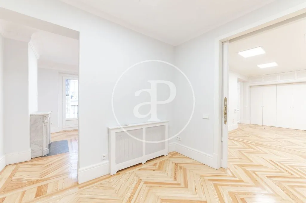 Living Room - Luxury Apartment with Classic Façade in Madrid