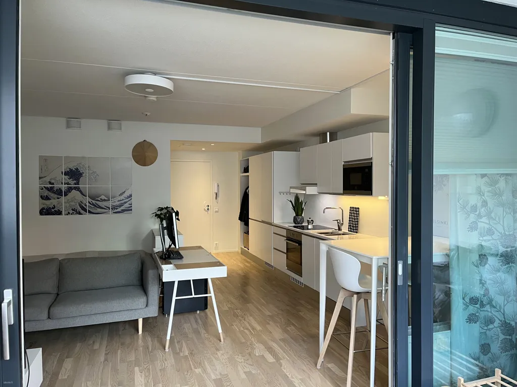 Living Room - Spacious Studio with Terrace in Jätkäsaari