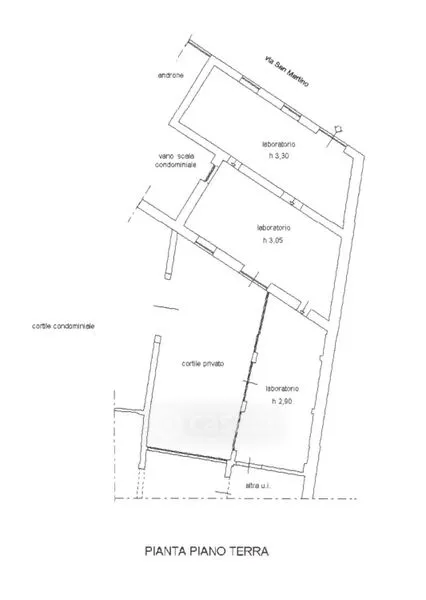 Plan - Commercial Unit with Garden in Asti