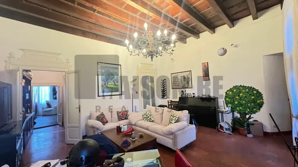Séjour - Historic Apartment with Terraces in Brescia