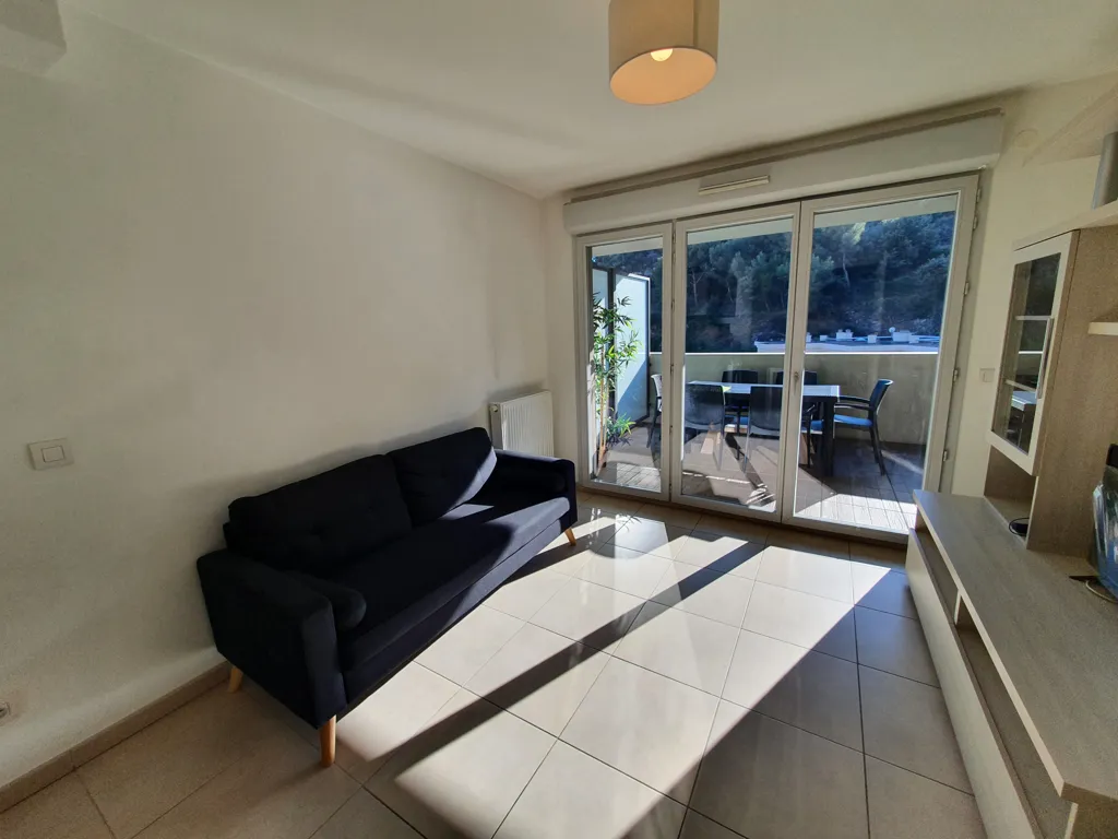 Séjour - Appartement Rénové avec Terrasse à Roquebrune Cap Martin