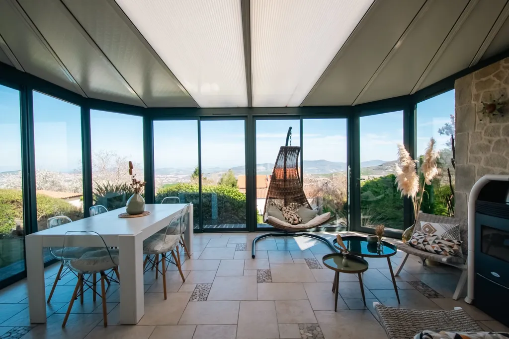 Terrass - House with Pool and Panoramic View in Le Crest