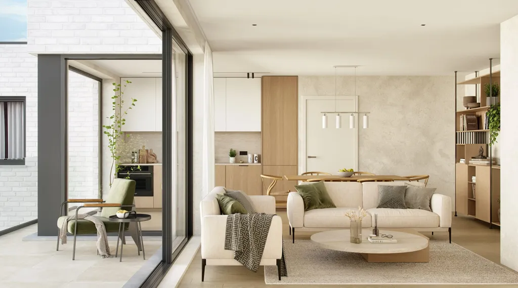 Séjour - Appartements Modernes avec Terrasse à Kluisbergen