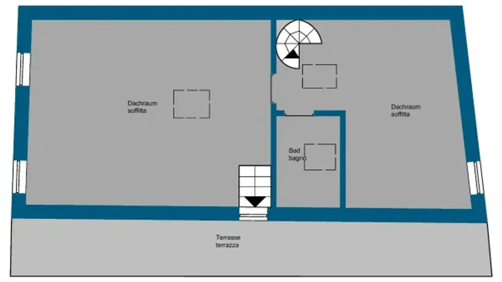 Plan - Attico with Terrace in Sinalunga