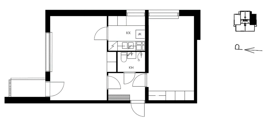 Plaan - Apartment with Balcony in Hatanpää, Tampere