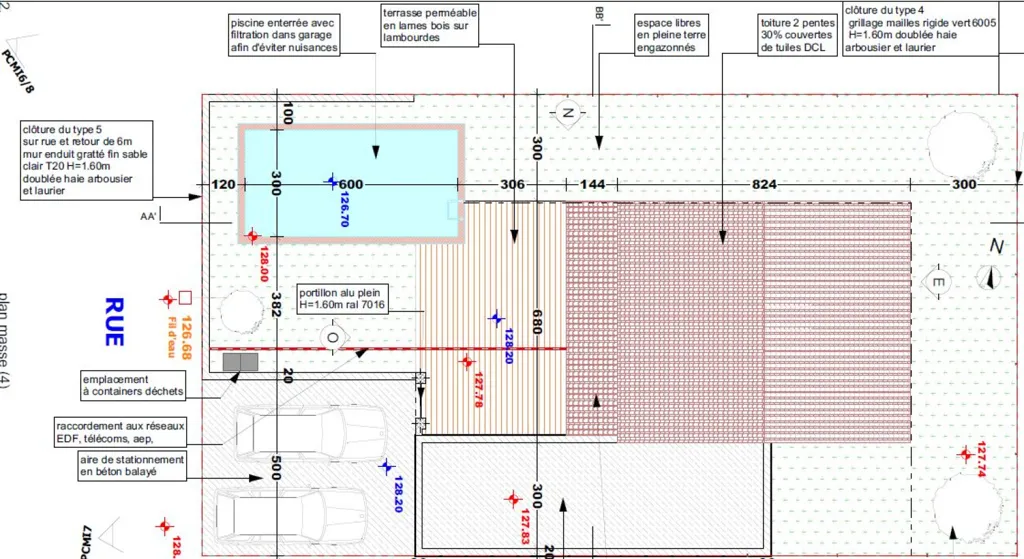 Plan - Villa T4 avec Piscine à Uzès