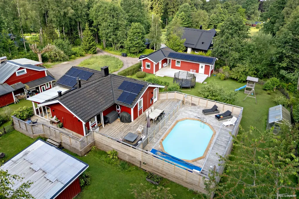 Õhuvaade - Villa with Pool in Borås