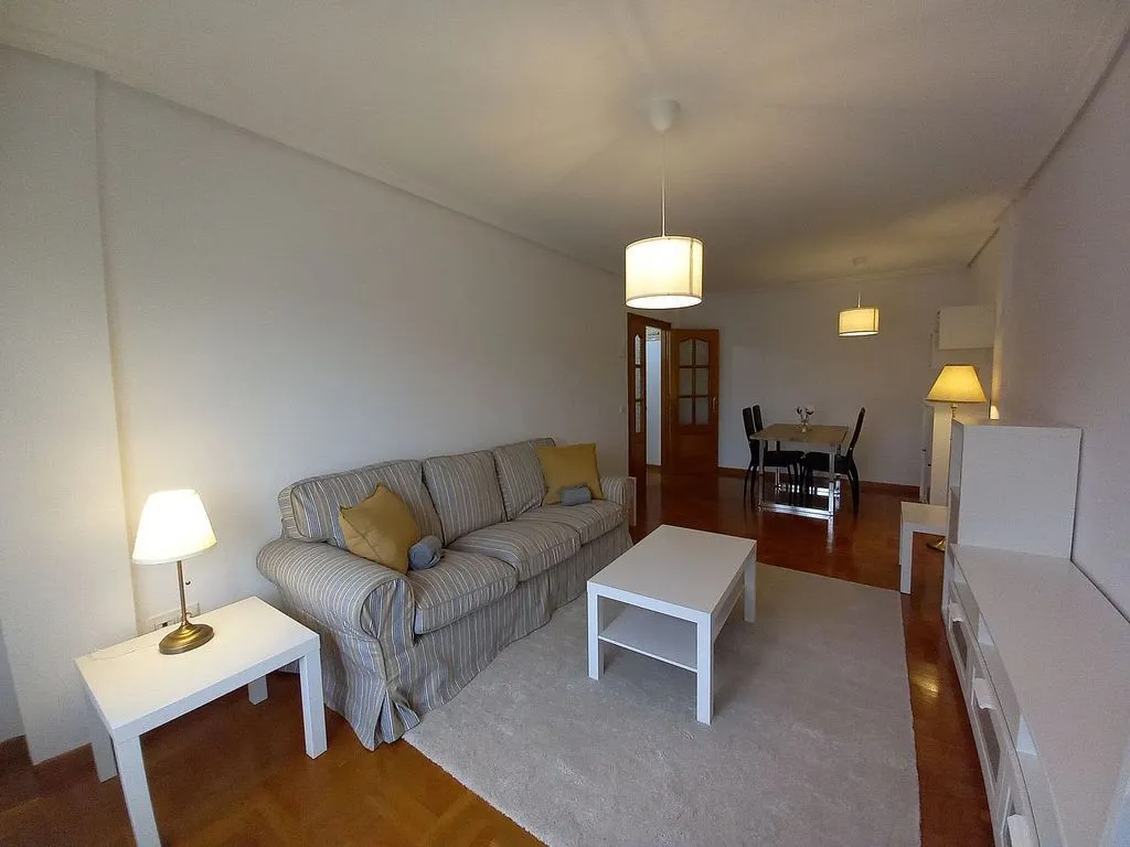 Living Room - T2 Apartment with Terrace in Castrillón