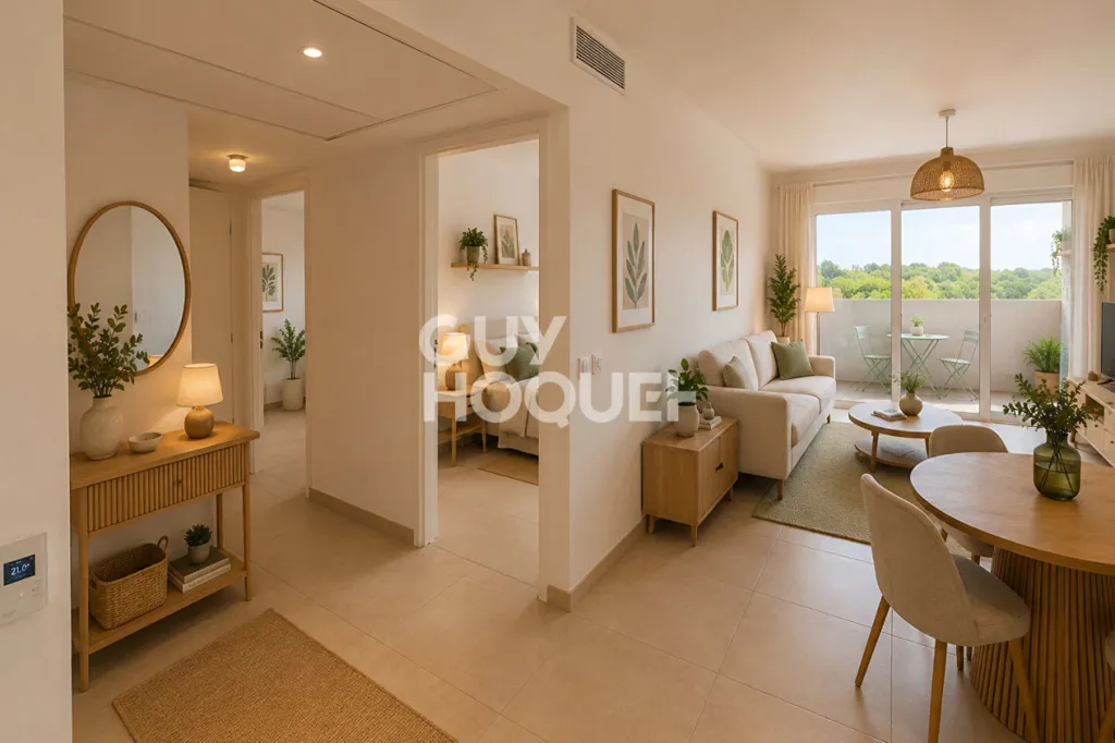 Séjour - Appartement 3 Pièces avec Terrasse au Cap d'Agde