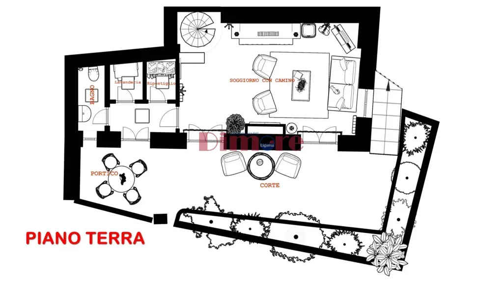 Plan - Restored Stone Villa with Open Valley View in Casanova Lerrone