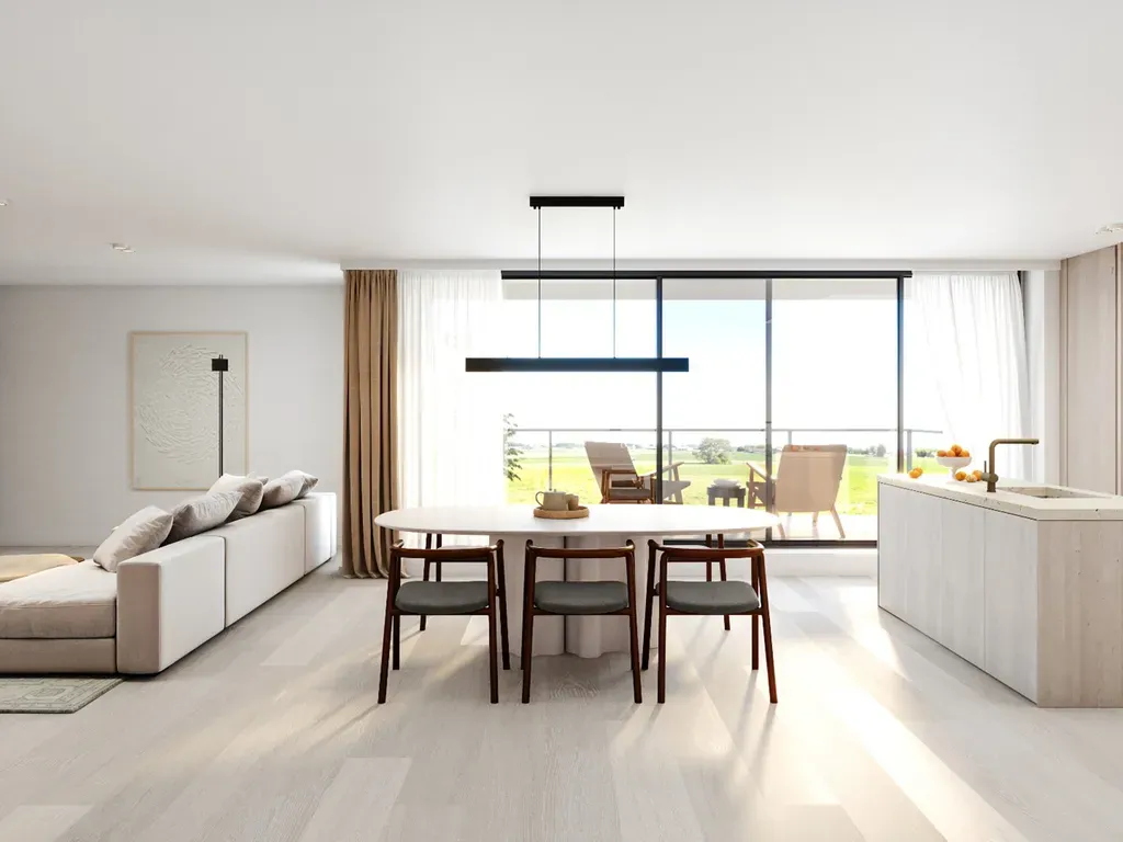 Salle à manger - Appartement Neuf à Kortemark avec Vues Lumineuses