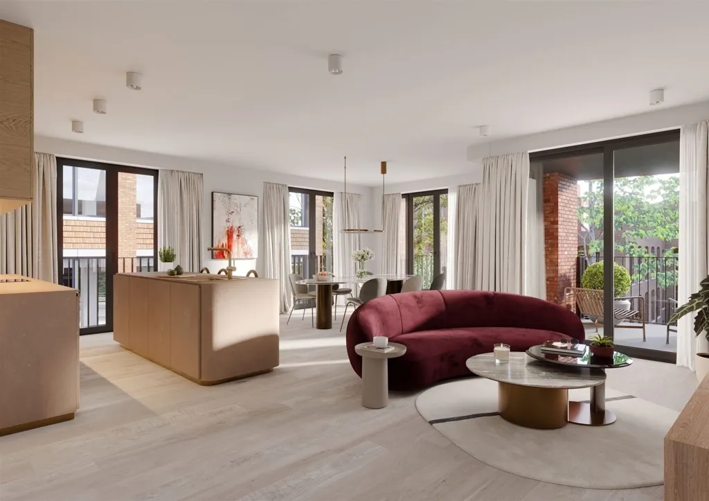 Séjour - Appartement Neuf avec Terrasse à Anvers