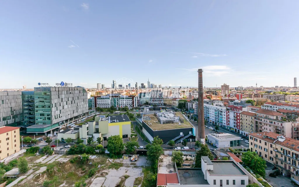 Vue aérienne - Luxury Triplex with Panoramic Views in Milan