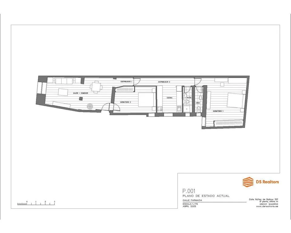 Plan - Luxury Apartment with Rustic Elegance in Madrid
