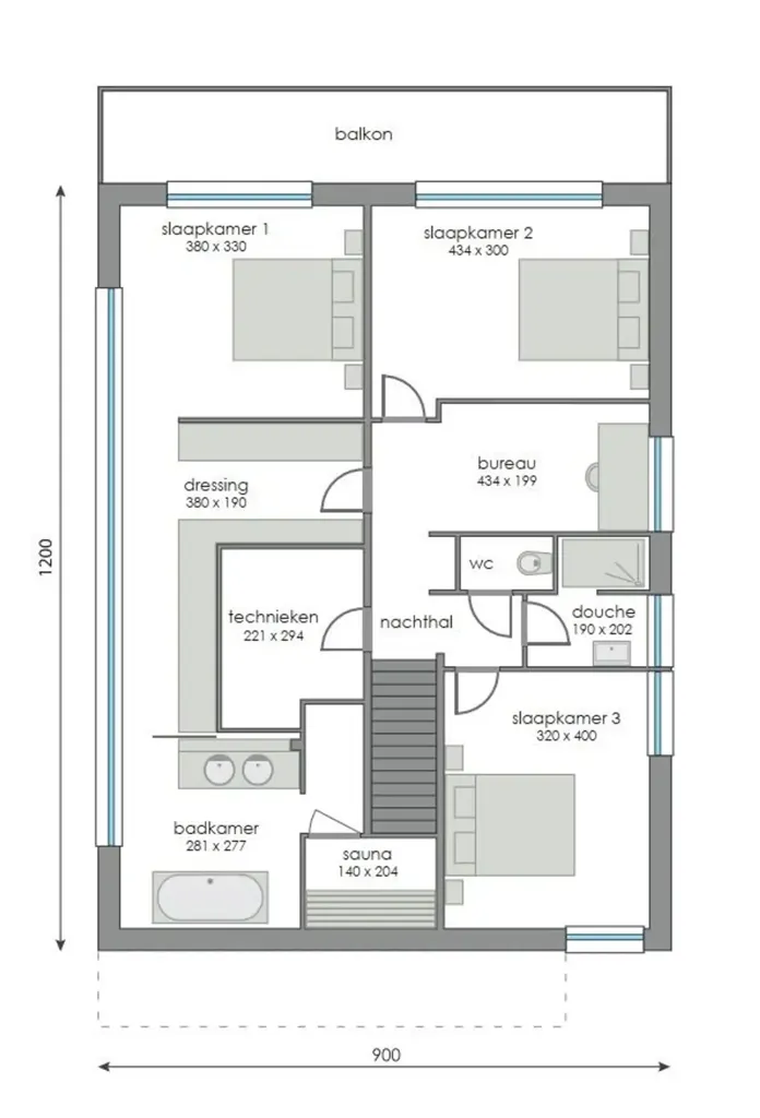 Plan - Nouvelle Maison avec 3 Chambres à Horebeke