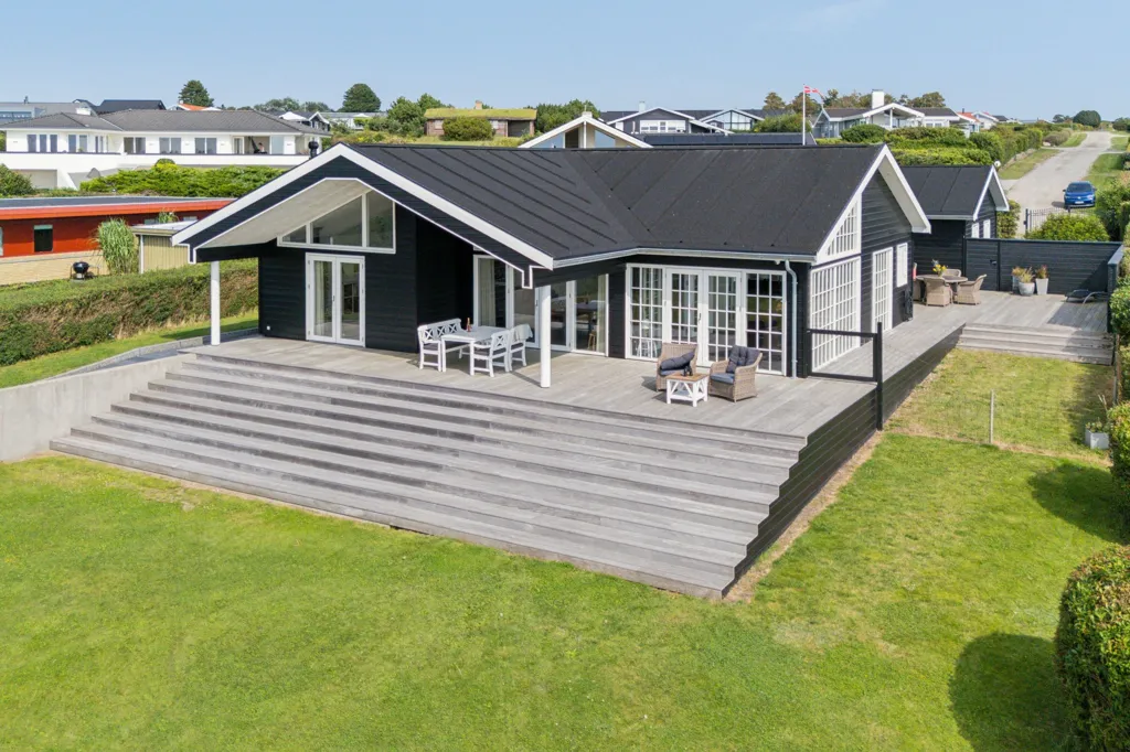 Vue aérienne - Modern Summerhouse with Water View at Storebælt