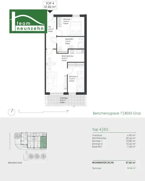 Plan - Modern Apartment with In-Hof View in Graz