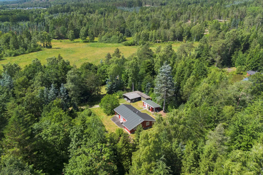 Aerial - Holiday Home with Large Garden in Sejs-Svejbæk