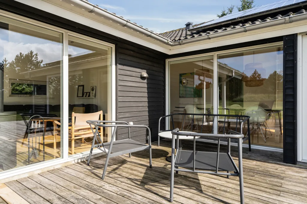 Terrace - Summerhouse with Wellness Area in Ringkøbing