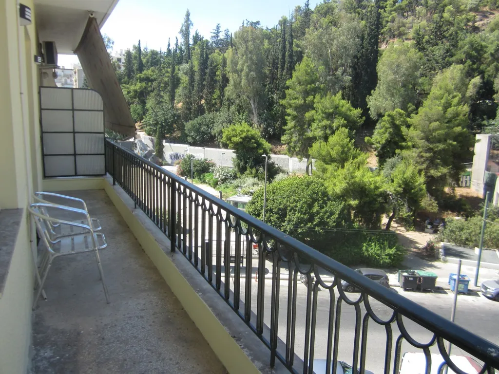 Balcony - Corner Apartment with Garden View in Agios Ioannis