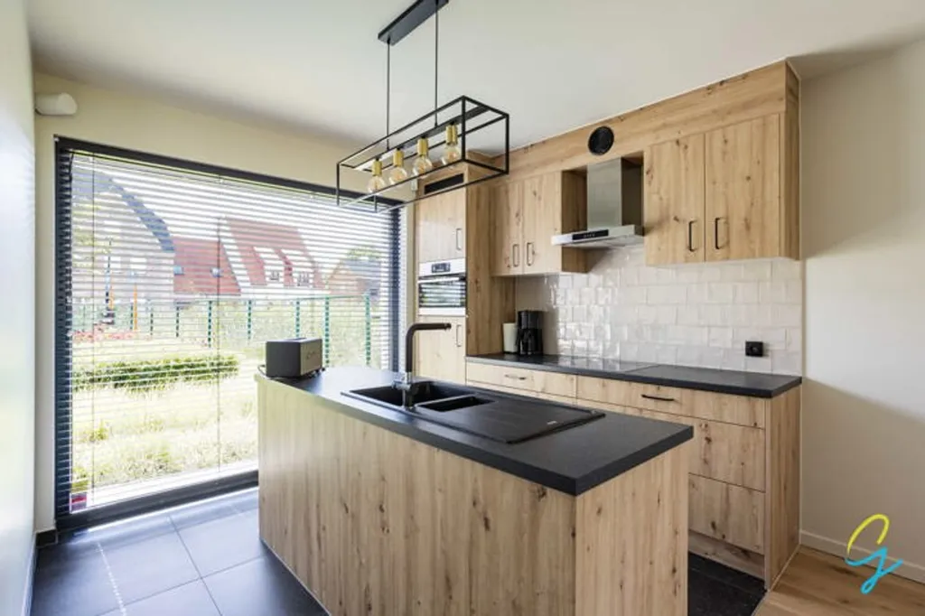 Köök - Eco-Friendly House with Terrace in Oosterzele