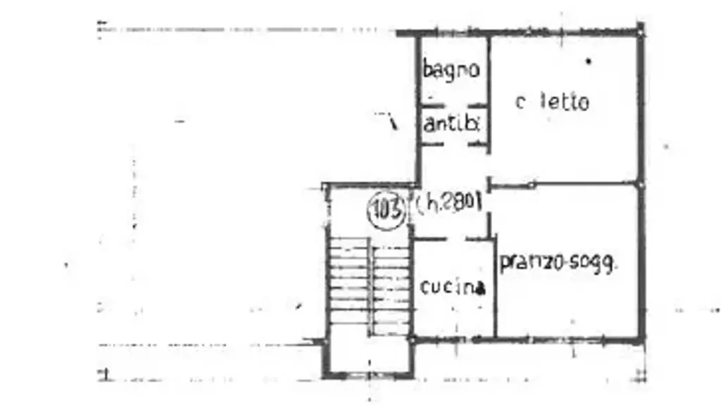 Plan - Trilocale with Balcony in Brisighella