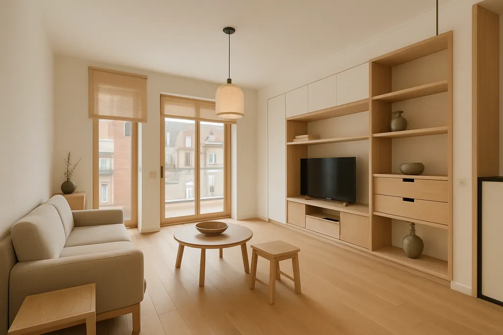 Séjour - Appartement Moderne avec Deux Terrasses à Bruges