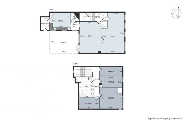 Plan - Six-Bedroom Flat with Terrace in Varde
